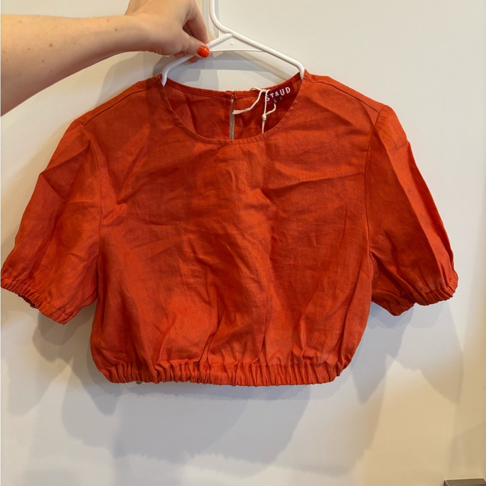 STAUD Vibrant Orange Top